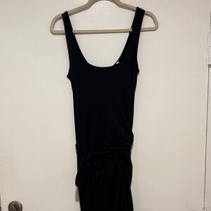 Vince Black Sleeveless Dress with Wrap Belt